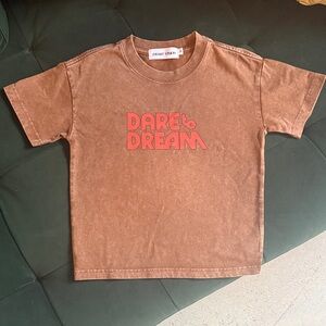 Dare to Dream Brown Graphic Crop Top -
